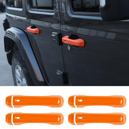 Fit for Jeep Gladiator JT 4 doors 2018-2022 Orange ABS Car Door Handles Cover8 n