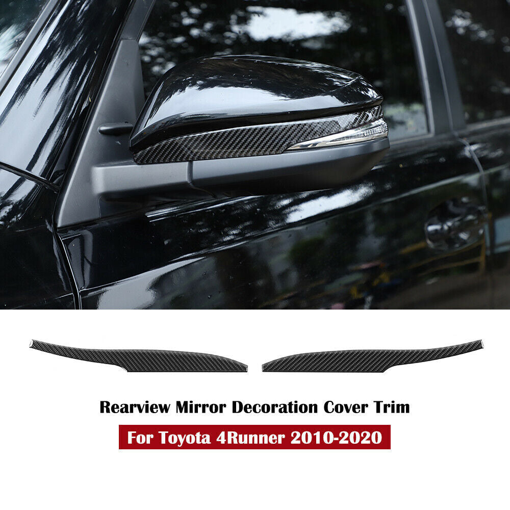 Carbon Fiber Rear View Mirror Molding Cover Trim Fits 4Runner 2010-2021