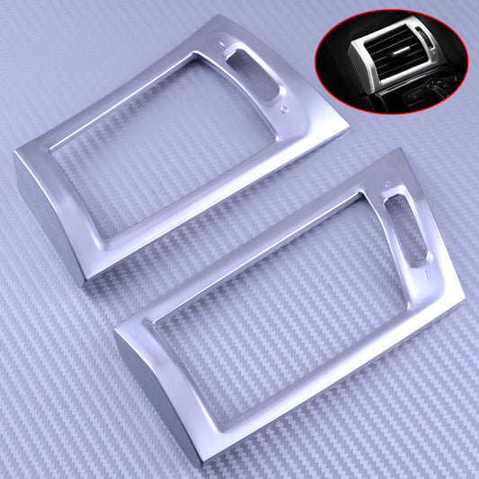 2pcs Chrome Interior Air Vent Outlet Cover Trim Frame Fit for BMW X3 2011-2016