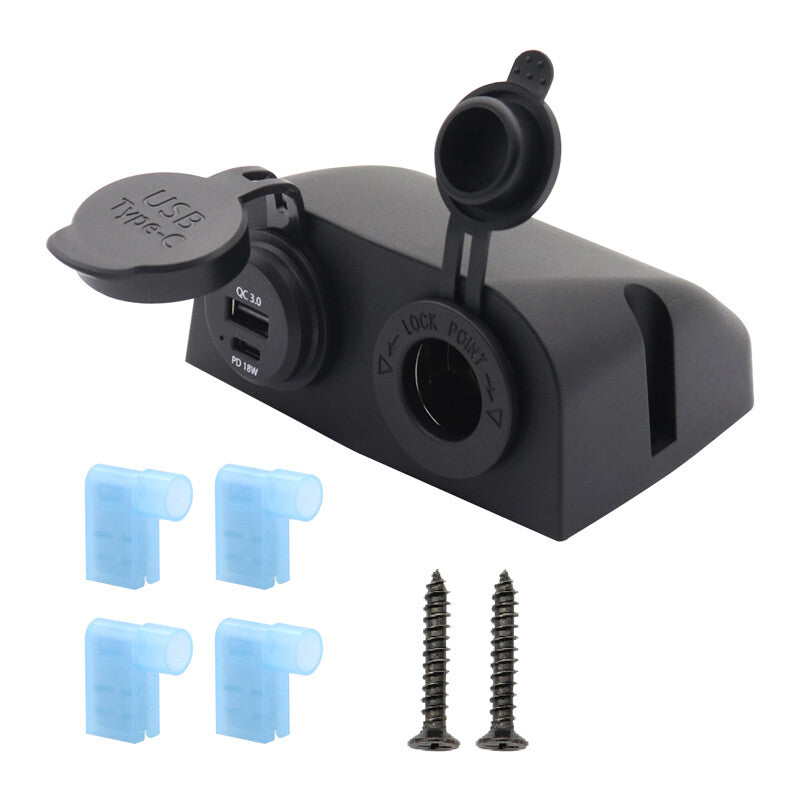 Cigarette lighter socket QC3.0 USB port charger adapter suitable for trucks, RVs, boats, and yachts. n