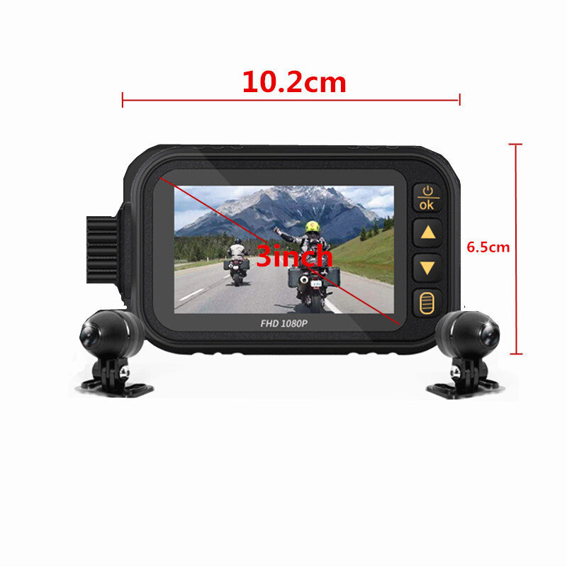 Motorcycle HD Waterproof Recorder Camera Driving Video Camcorder DVR Loop Record