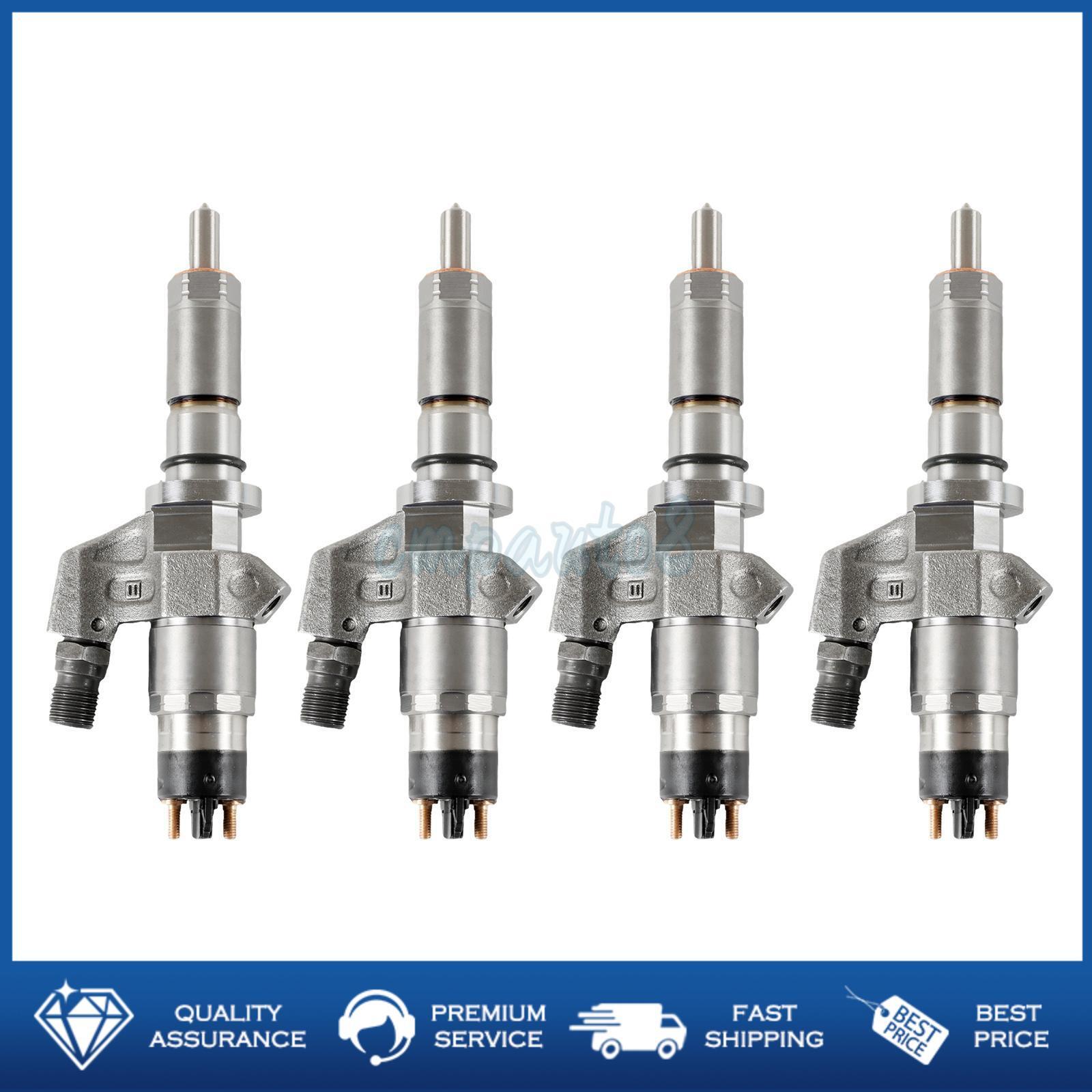 4PCS Injector 0445120008 0986435502 for GMC for Chevrolet Silverado 3500 2500HD 6.6L