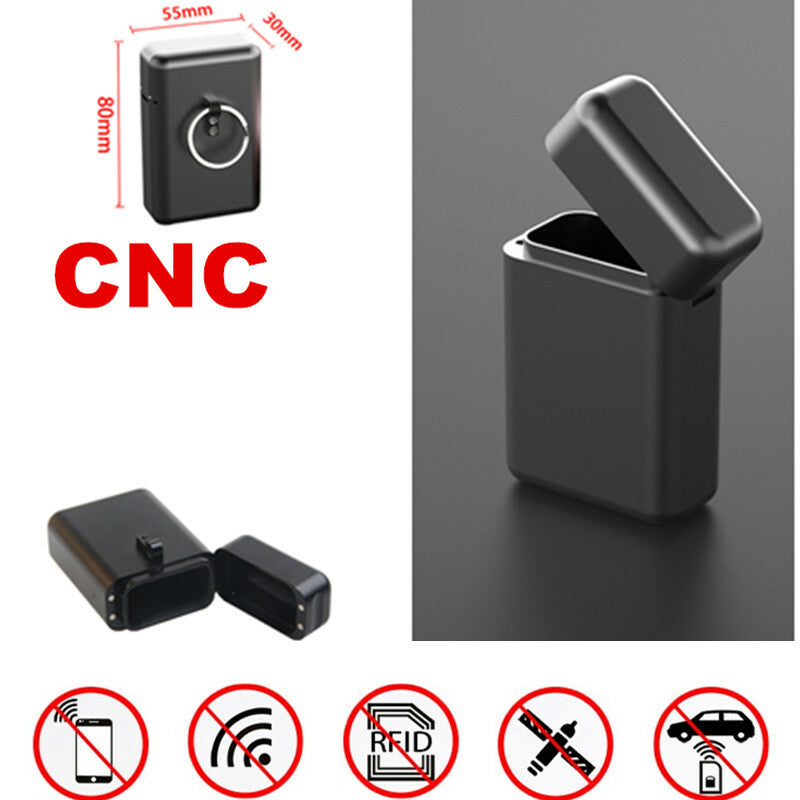 Lock Car Key Keyless Entry Anti-Theft FOB Signal Blocker Box Faraday Bag Black