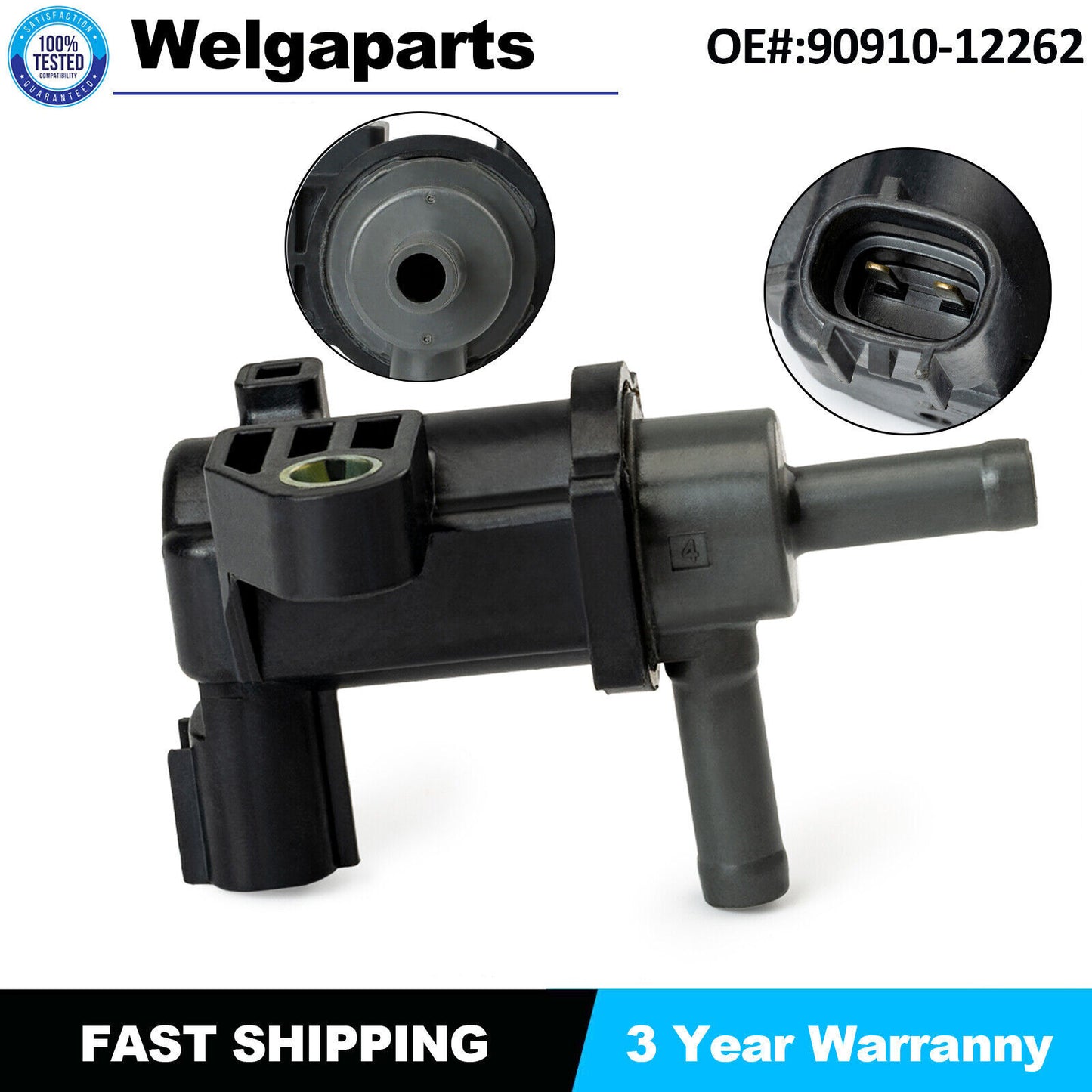 Vapor Canister Vacuum Purge Solenoid Valve 90910-12262 for Toyota Tacoma 2005-16
