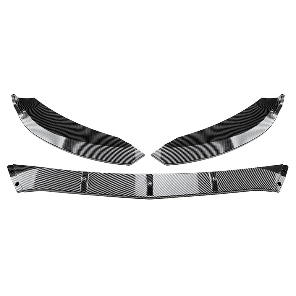 for Mercedes-Benz C Class 15-18 Carbon Black Front Bumper Lip Splitter Spoiler