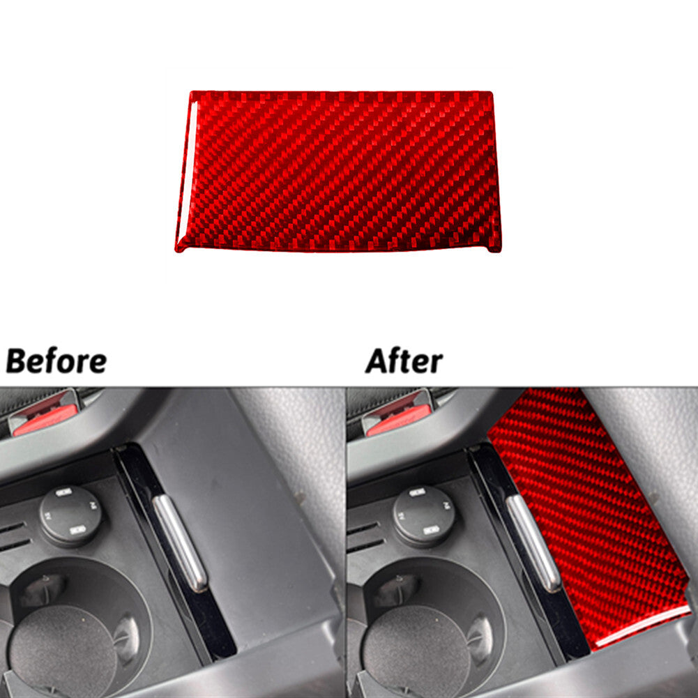5Pcs Car Cup Holder Panel Trim Interior Carbon Fiber For TUNDRA 2014-2018 v