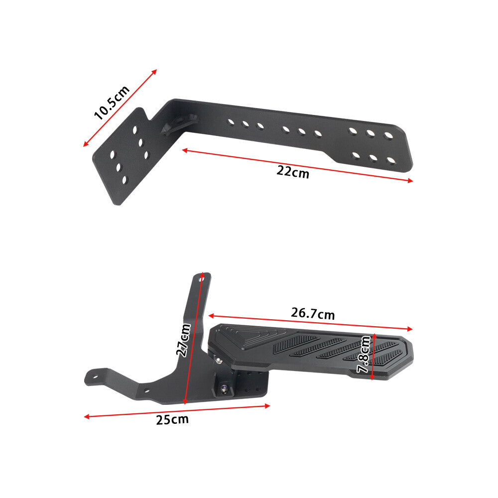 1*Dead Pedal Foot Rest Pad Left Side Anti-Slip for 2007-2023 for Jeep for Wrangler JK JL Q