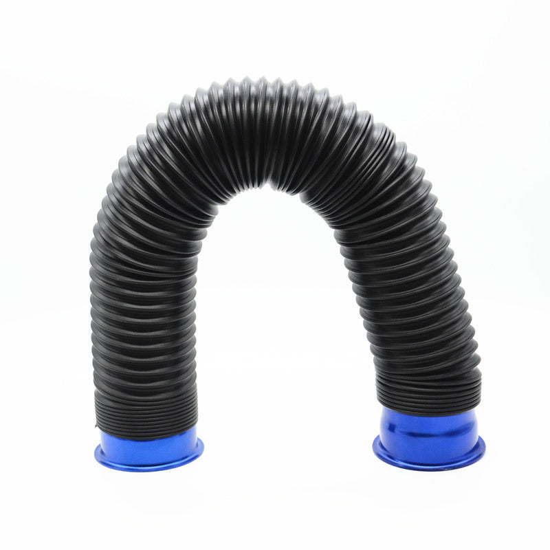 Universal Car Blue 3 Multi Flexible Cold Air Intake Pipe Inlet Hose Tube Duct