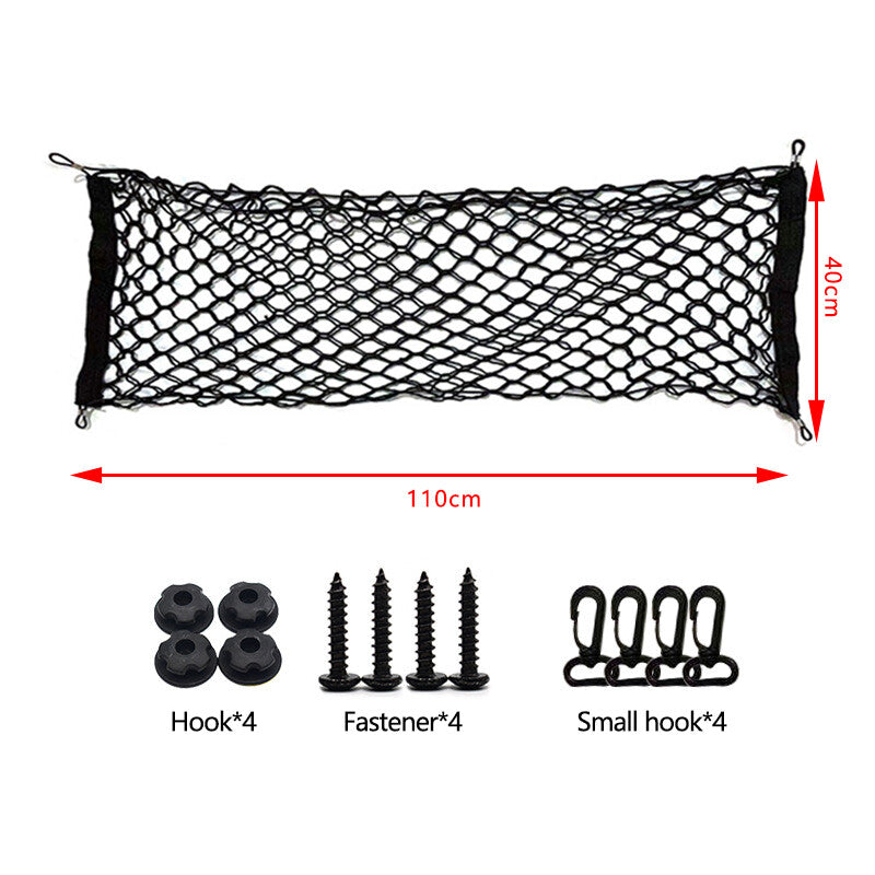 1Pcs 110*40CM Auto Rear Trunk Cargo Net Mesh Storage Organizer Pocket Small Cars Q