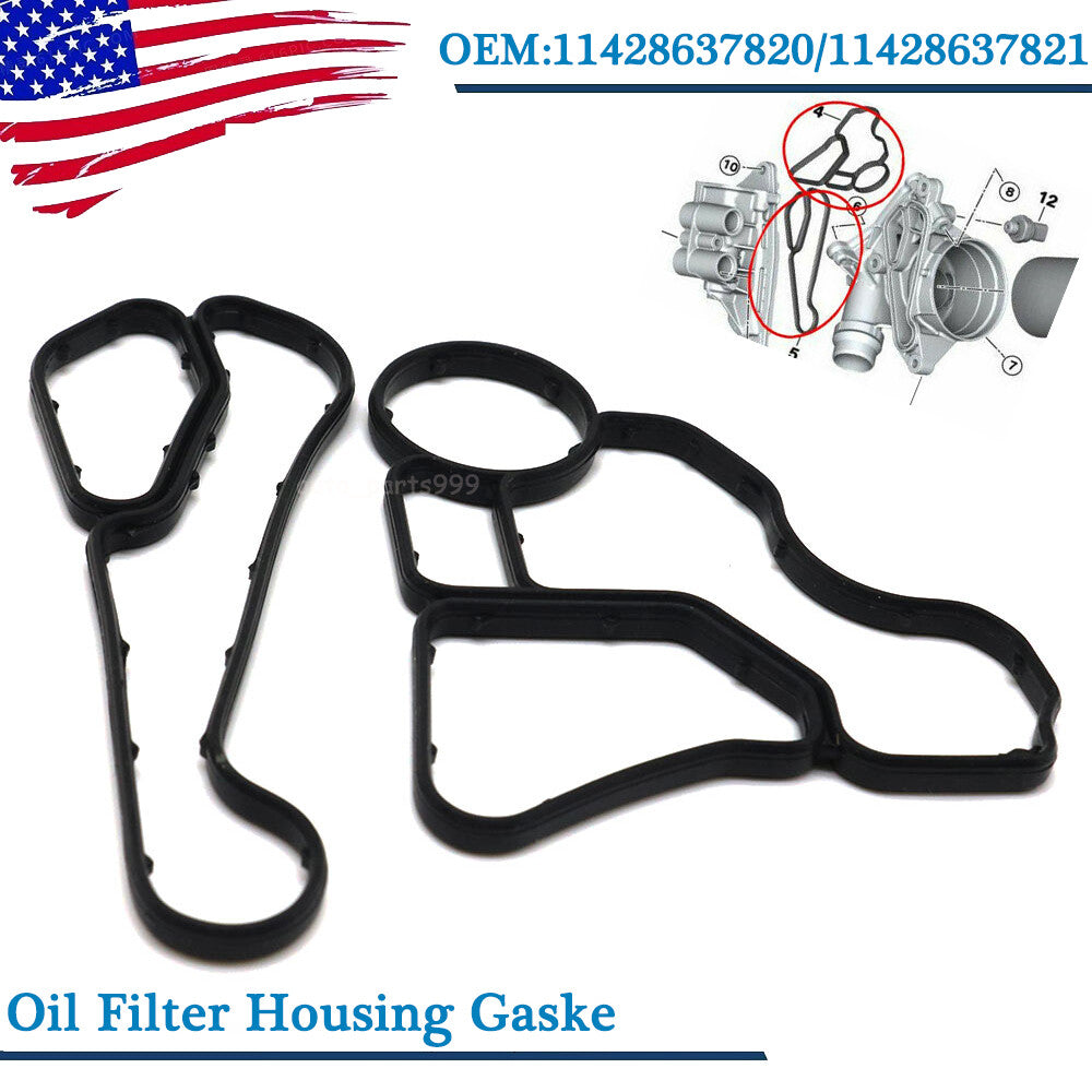 Engine oil filter housing gasket and cooler seal 11428637821 for N52 N54 N56 n