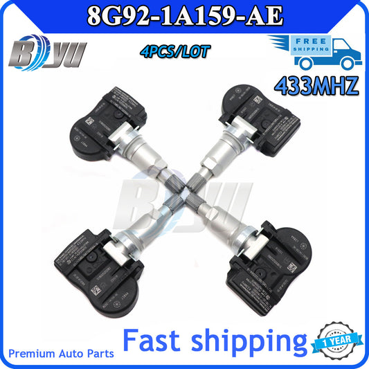 TIRE PRESSURE SENSOR TPMS 8G92-1A159-AE 433MH NEW 4pcs for Volvo for Peugeot for Citroen