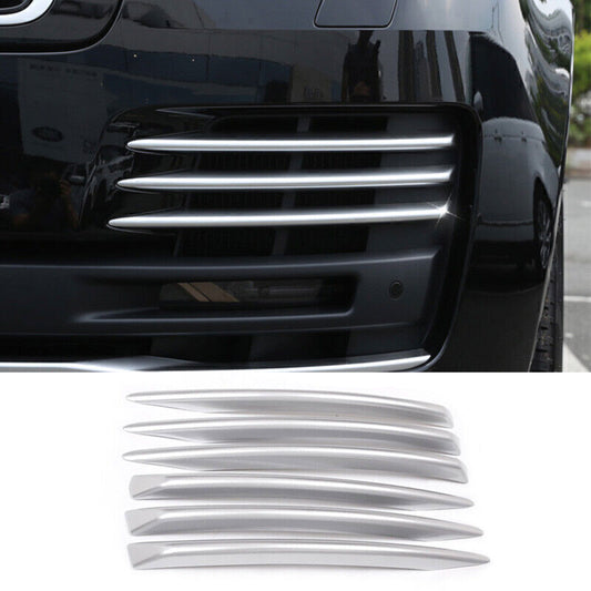 for Range Rover L405 2018-22 Matte Silver Exterior Front Fog Light Strip Trim 4X
