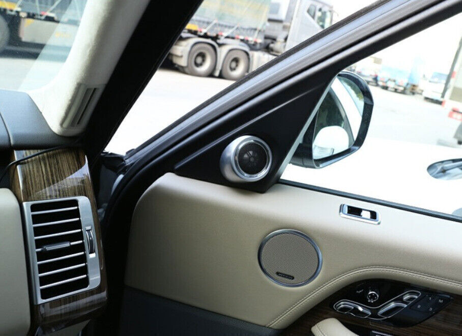 for Range Rover L405 13-2022 Matte Silver A Pillar Speaker Sound Cover Trim 2PCS
