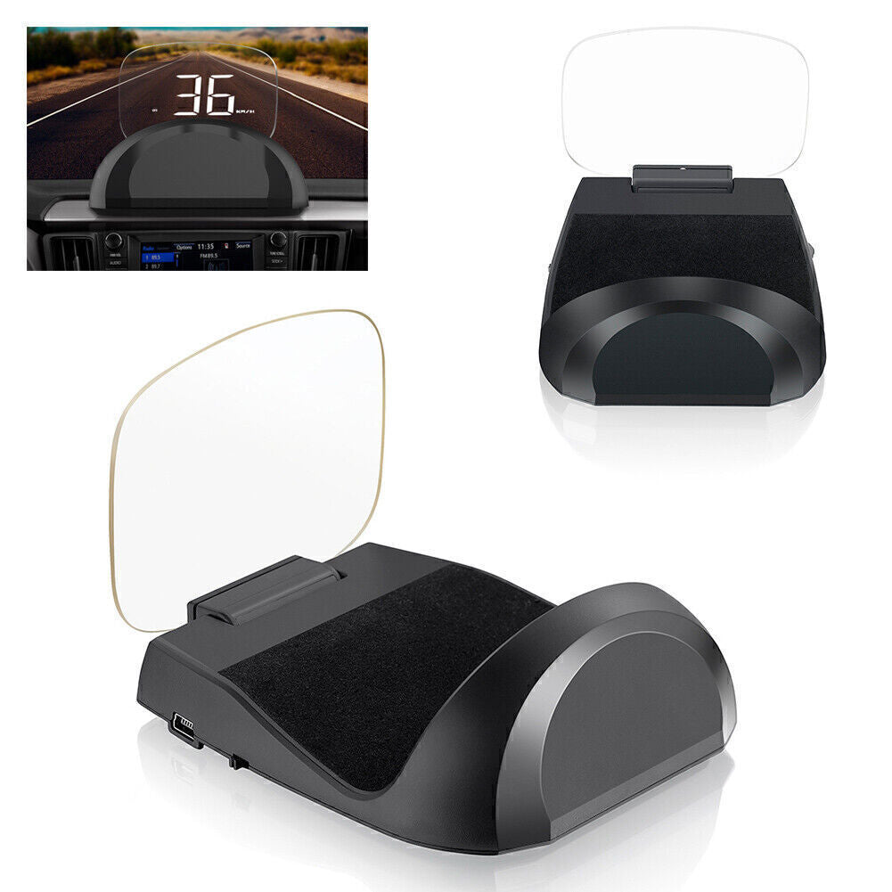 C700S LED Car Digital HUD OBD2 Head Up Display Projection Overspeed GPS Kit Q