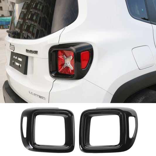 Glossy Black Tail Light Cover Rear Lamp Trm for Jeep Renegade 15-23 Taillight