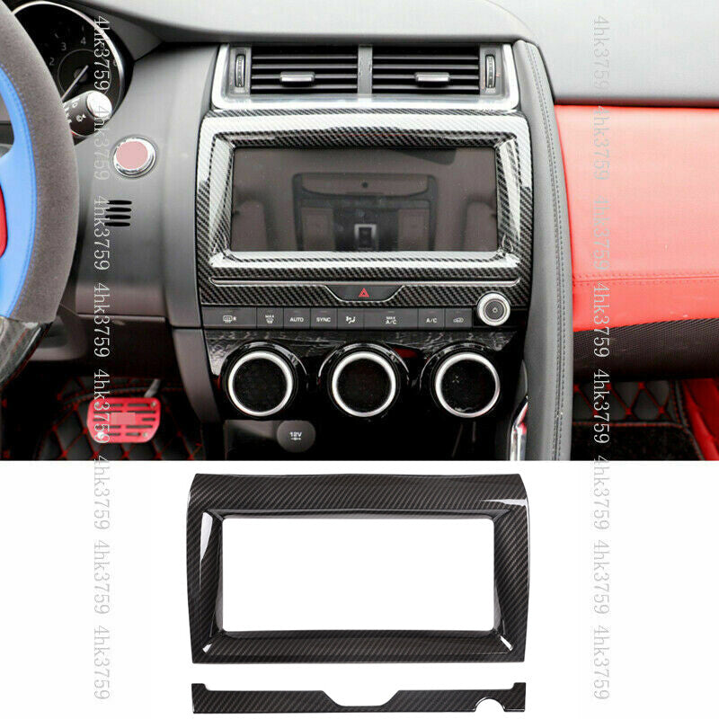 Carbon fiber texture GPS navigation Molding Trim for Jaguar E-PACE 2018-2021