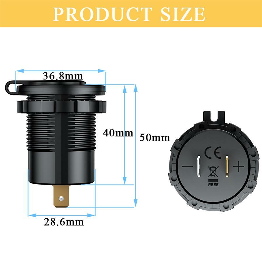 12V 4.8A 2 Port Fast Charging Dual USB Phone for Charger Adapter Car Accessories
