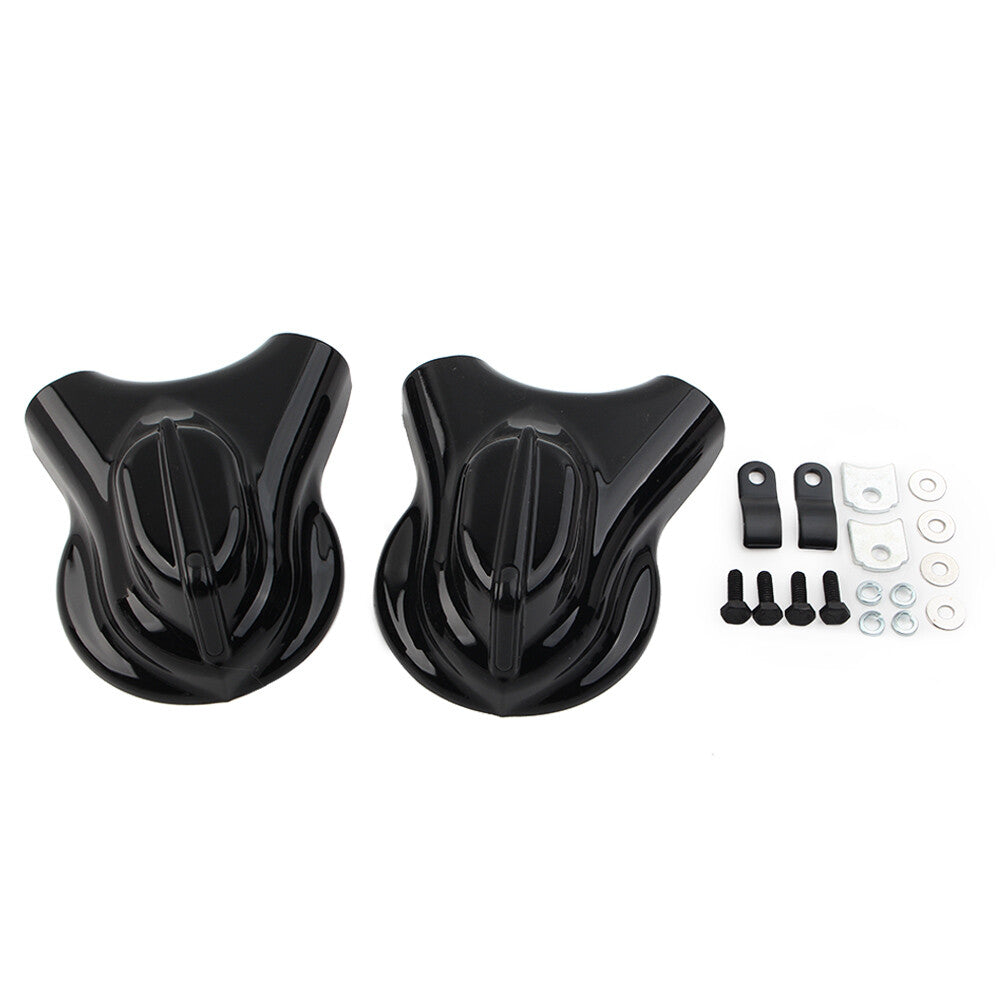 Black Rear Swingarm Axle Covers Kit for Harley Heritage Softail 2008-2017 FXS Q