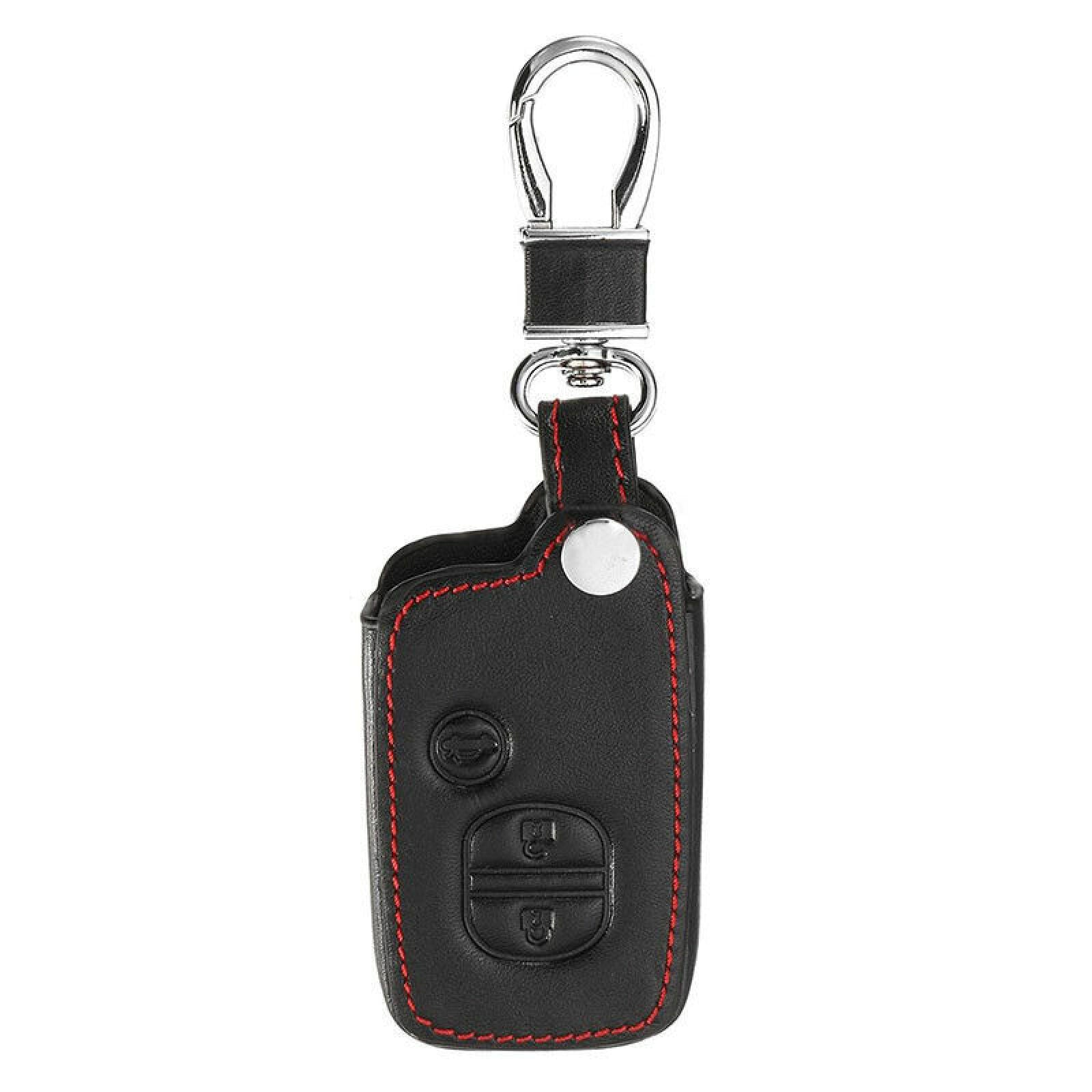 3 Buttons Leather Case Cover Holder for Toyota Prado Crown Reiz Remote for Smart Key