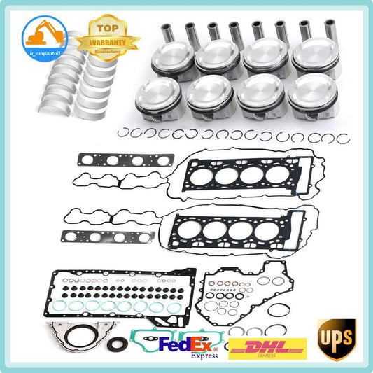 Complete Engine Overhaul Pistons Gaskets Kit fit for BMW X5 M E70 4.4L S63