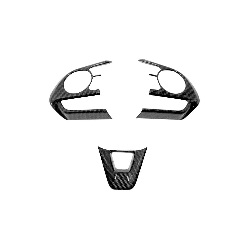 3Pcs For 2020 for Toyota for Corolla Carbon Fiber Style ABS Plastic Steering Wheel Trim