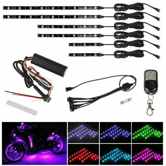 Muti-Color RGB LED Motorcycle Frame Illumination Strip for Harley-Davidson General Use Q