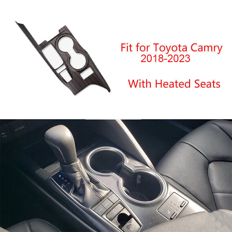 for Toyota for Camry 2018-2023 Wood Grain ABS Central Console Gear Shift Cover Trim