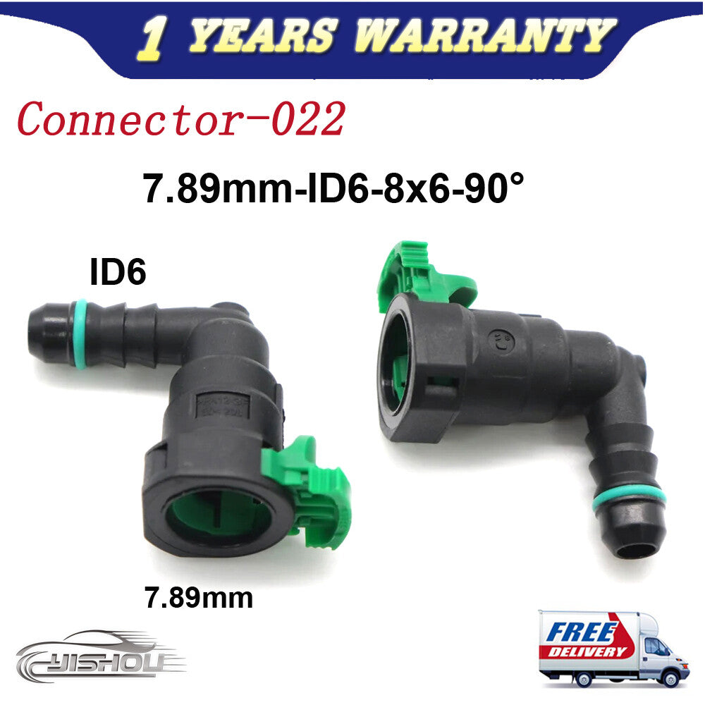 2pcs/lot 7.89mm ID6 8x6 90¡ã Fuel Line Hose Pipe Quick Release Female Connector Q