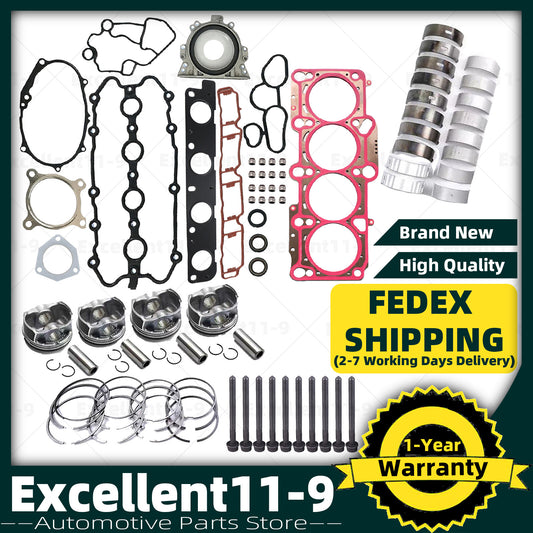 2.0T engine rebuild kit piston seal gaskets suitable for Passat , for Jetta , for Audi A3, A4, TT- n