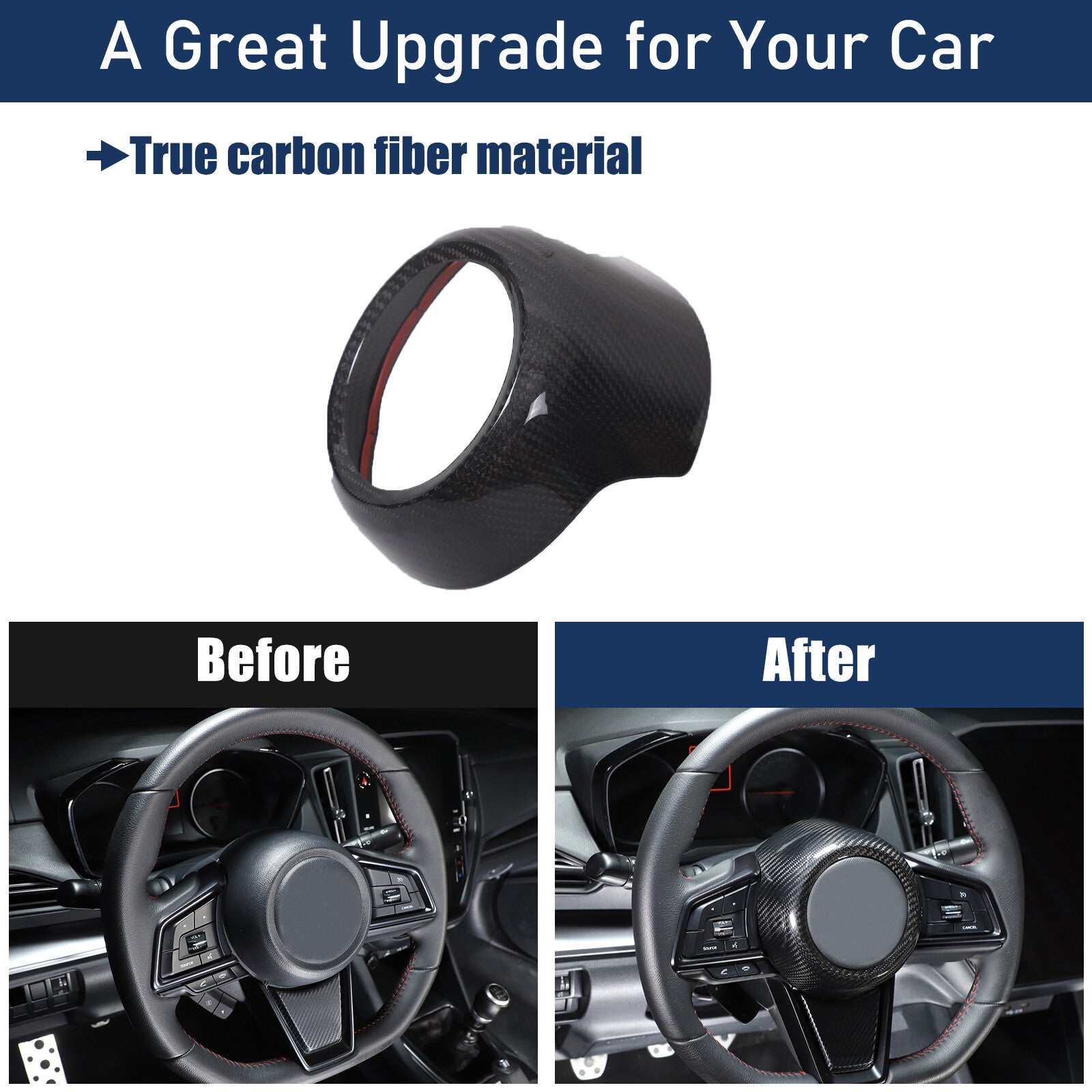 Carbon Fiber Gear Shift Knob Cover Trim ABS for 3 E90 E92 93 2005-12- v
