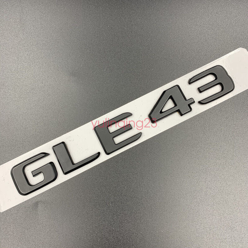 Matte Black GLE43 AMG BITURBO 4MATIC Trunk Badge Sticker