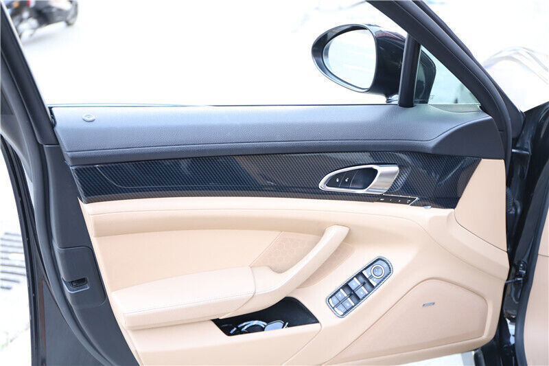 ABS Carbon Interior Door Handle Panel Cover for Panamera 2010-2015 16 B n