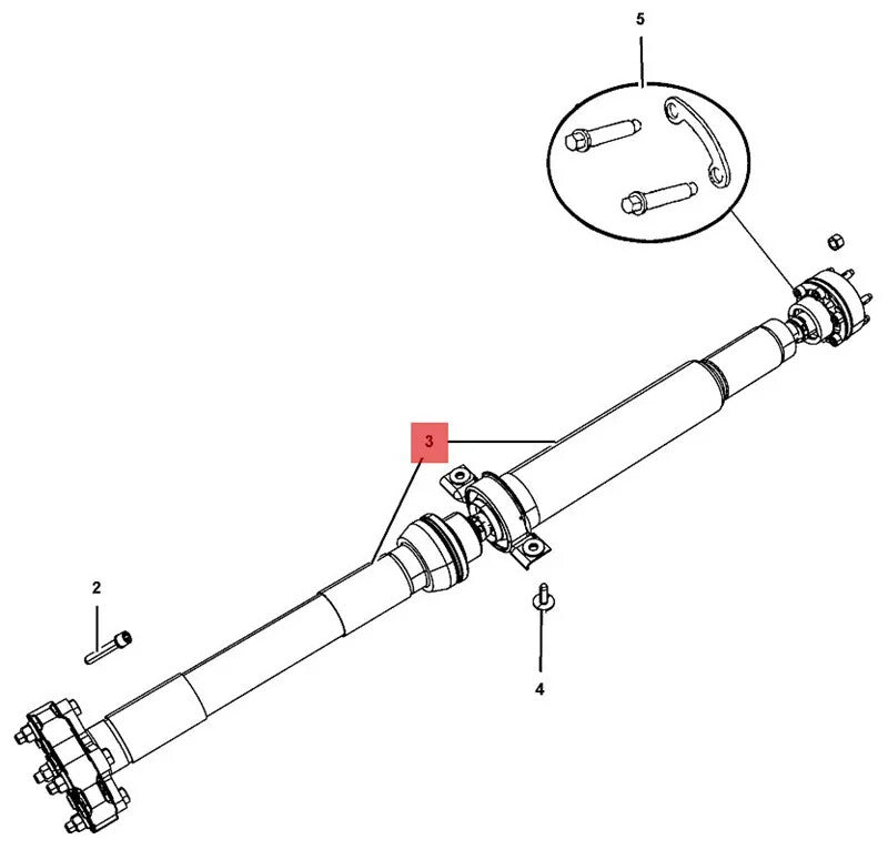 One-piece rear drive shaft center support bearing suitable for Jeep Grand Cherokee 52853646AE Q