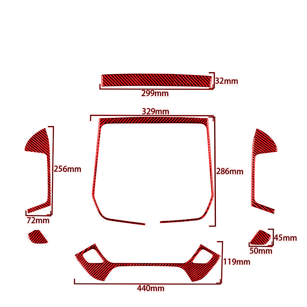 Carbon Fiber Interior Door Protect Panel Cover Trim For Tundra 2014-2018 v