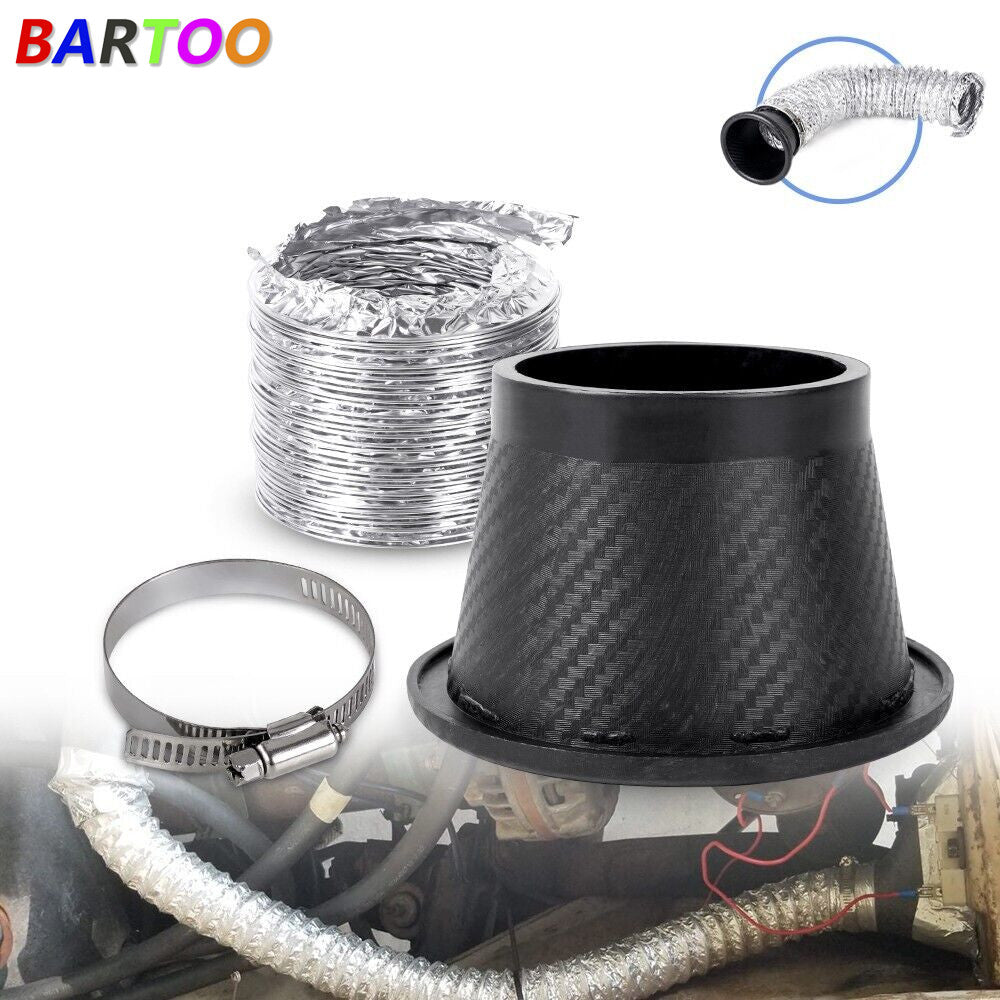 Universal Car Front Bumper Turbo Air Intake Pipe Turbine Inlet Pipe Funnel Kit Q