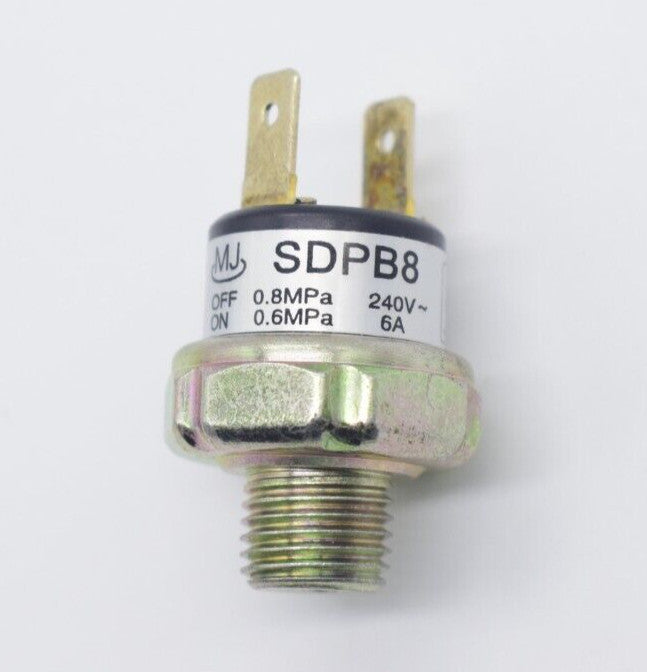 SDPB8 240V 6A 6BAR-8BAR 1x Air Compressor Pressure Control Switch Valve Horn