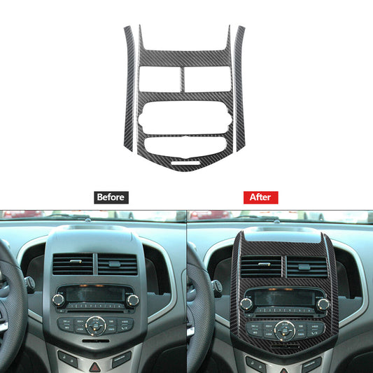 3x Dashboard Left Side Panel Trim Carbon Fiber For Camaro 2016-18 Red v