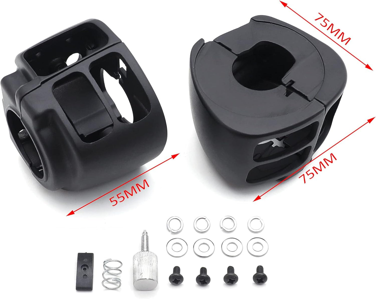 Black motorcycle switch housing protector for Harley Touring Softail Dyna Sportster - n