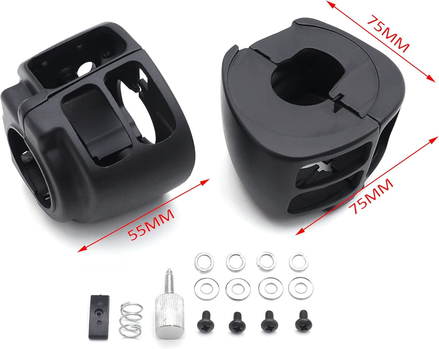 Black motorcycle switch housing protector for Harley Touring Softail Dyna Sportster - n
