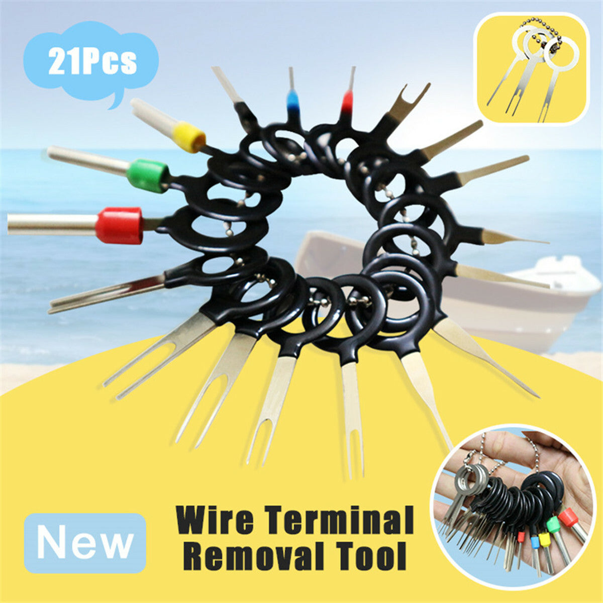 21PCS Wire Terminal Removal Tool Car Electrical Wiring Crimp Connector Pin Kit