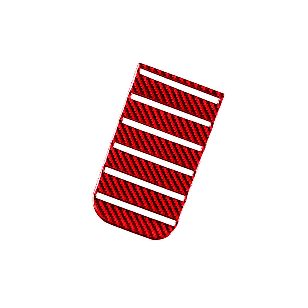 Red for Toyota Tundra Carbon Fiber Center Armrest Storage Box Mat Trim 2014-2018