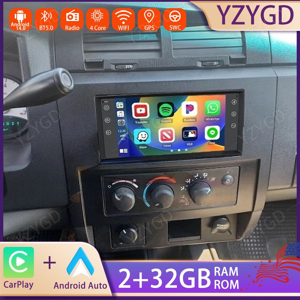 for Dodge Dakota 2005-2011 7Android 14 Carplay Car Stereo Radio GPS Navi Wifi