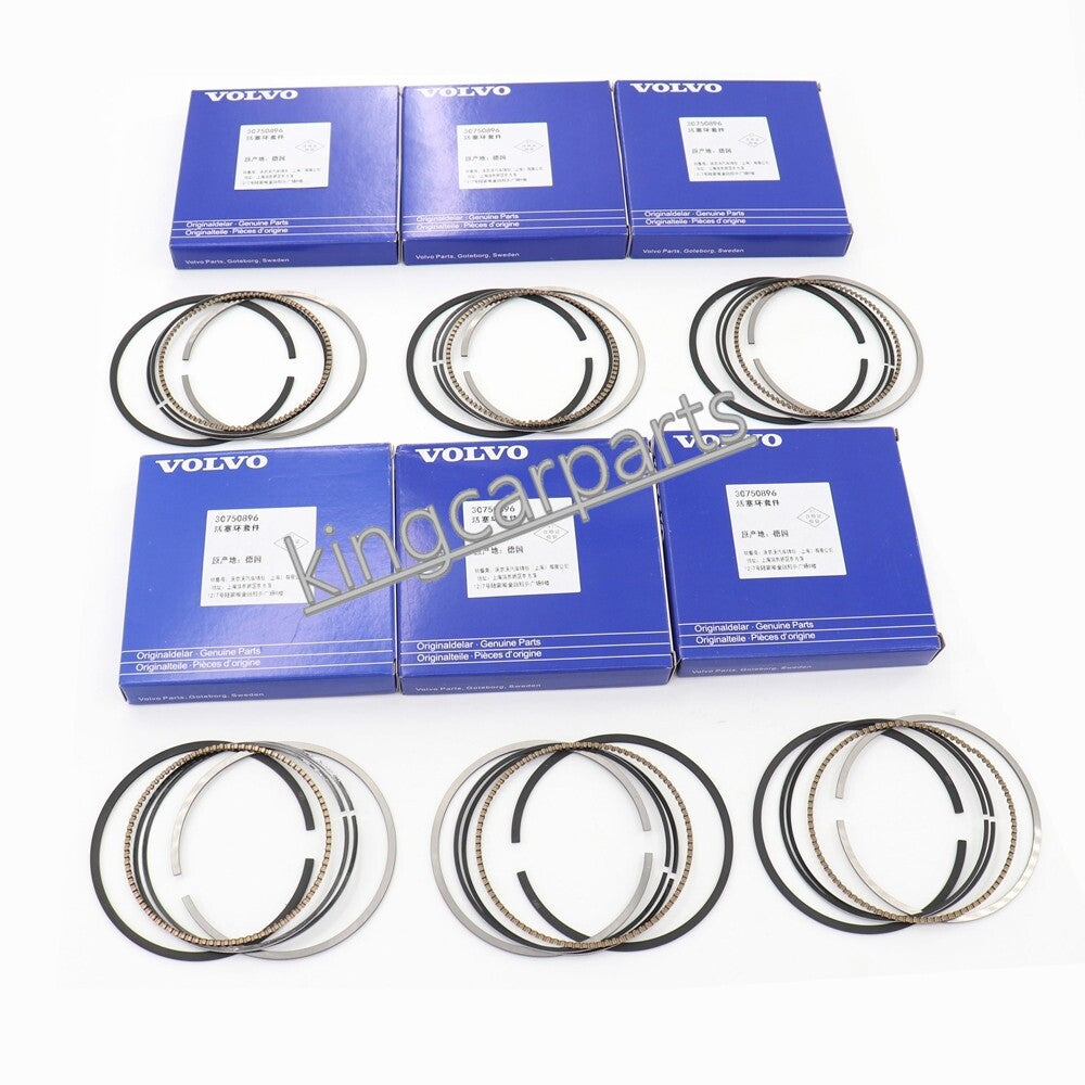 STD 6-piece piston ring kit for Volvo XC60, XC70, S80, S60, V60 3.0, T6, B6304T, L6-