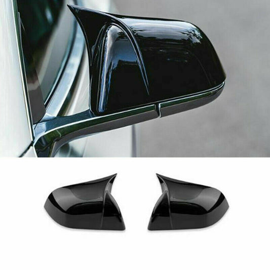 Glossy Black OX Horn Side Rearview Mirror Cover trim for Tesla for Model Y 2020-2023
