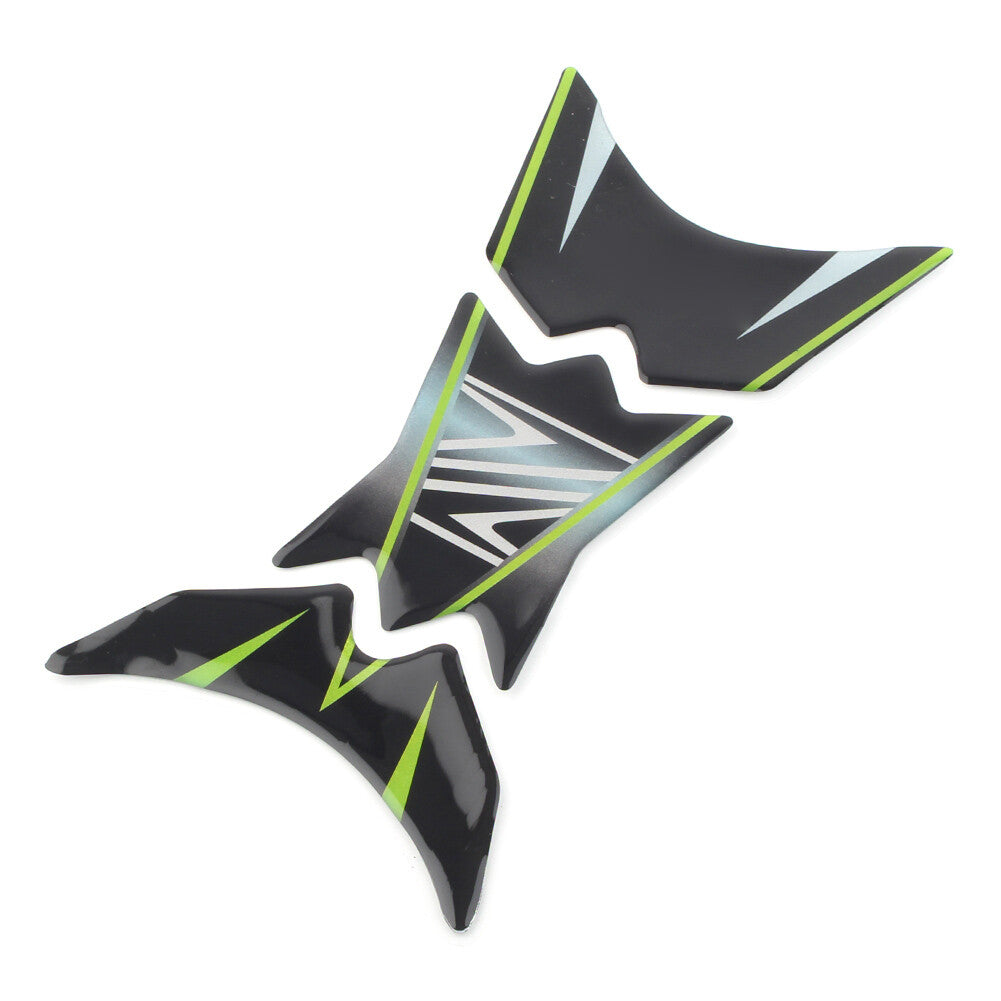 Motorcycle 3D Tank Pad Protector Decal Sticker for Kawasaki Z1000 Green Q