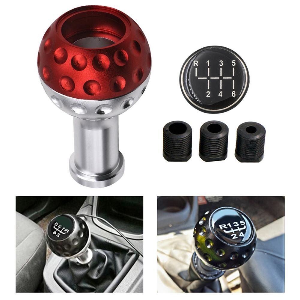 Aluminum 6MT Car Gear Shift Knob Head Manual gear lever Handball Red v