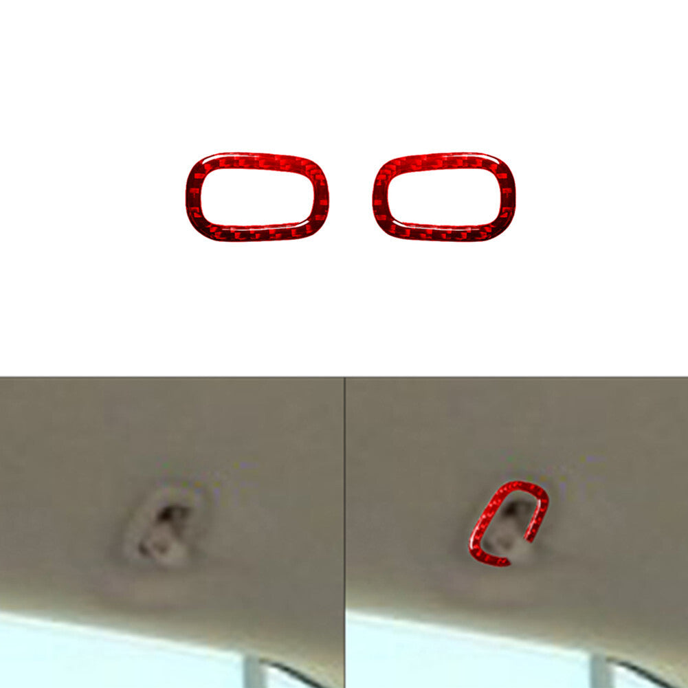 Red Carbon Fiber Overhead Hanger Frame Trim For Silverado/tahoe/ for sierra 2007-2014