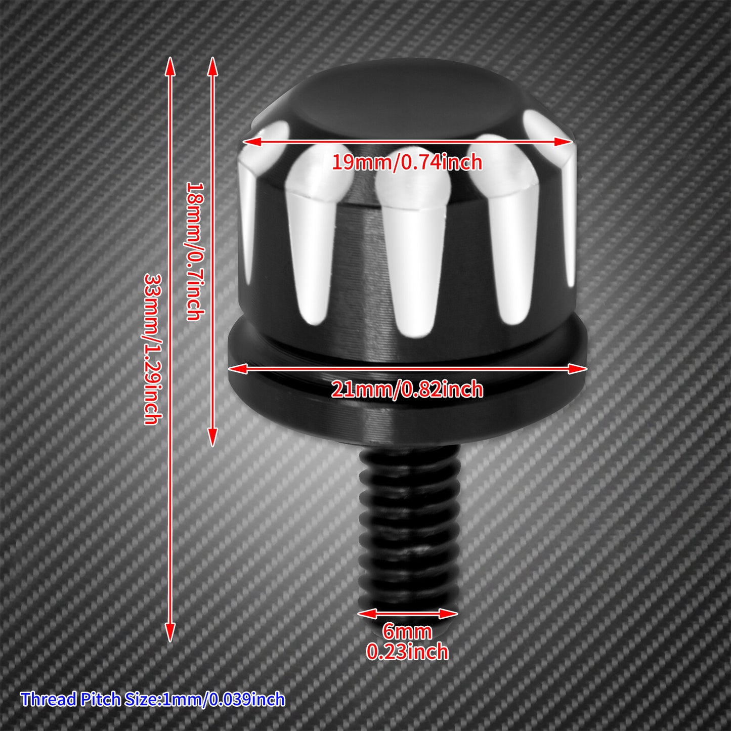 Black Cut for Seat Cross Screw Bolt Fit for Harley Dyna Fat Boy Softail Sportster XL Q