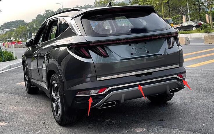 Stainless Chrome Rear Bumper Molding Cover for Hyundai for Tucson 22-2023 Trim 3P B n