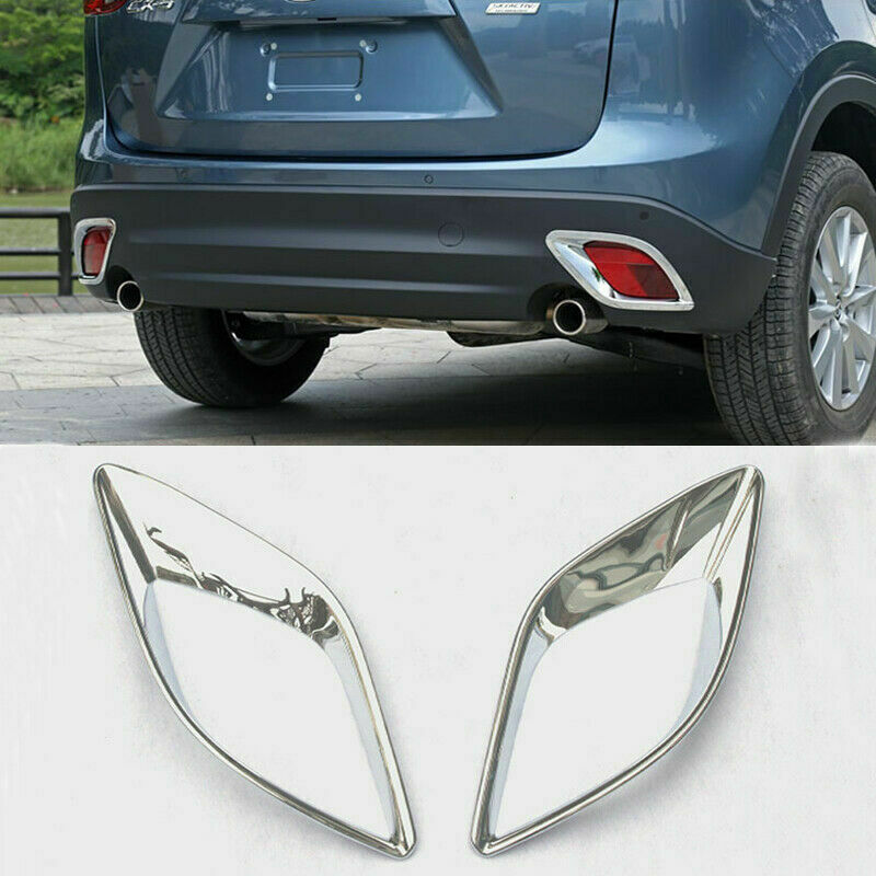 for Mazda CX-5 2012-2016 Chrome Rear bumper Reflector Fog Light Lamp Cover Trim